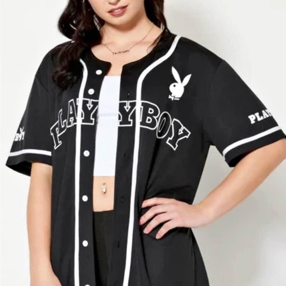 Playboy Black Baseball Jersey